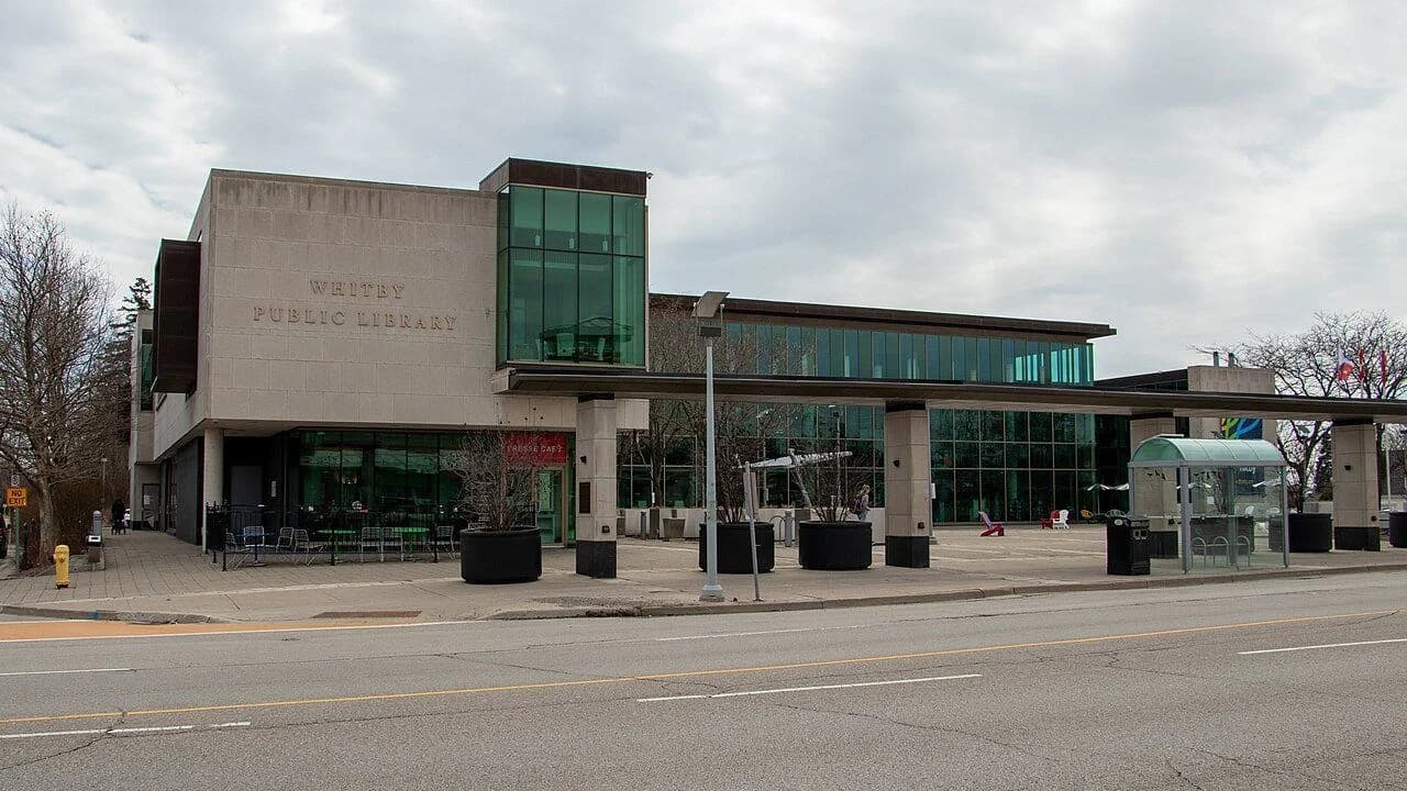 Exterior of Whitby Public Library's Central branch